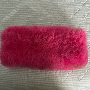 UGG Fuzzy Multi Color reversible Faux Fur Scarf